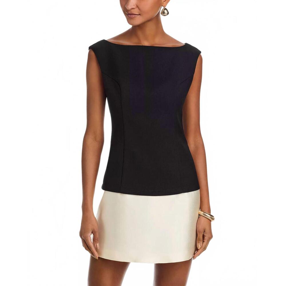 NEW LINE AND DOT isabeau mini dress in black/cream